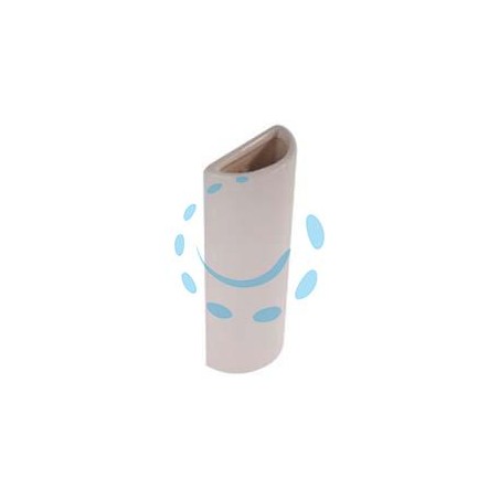 EVAPORATORE SEMITONDO IN CERAMICA - mm 75x38x190h.