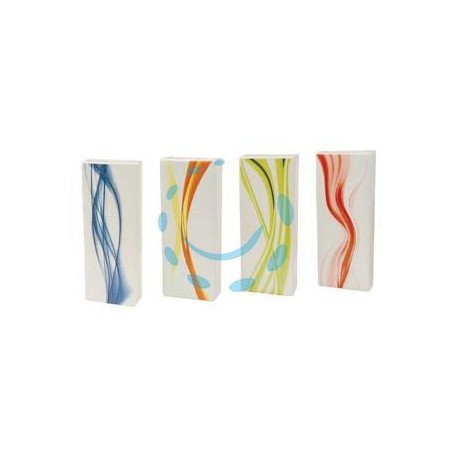 UMIDIFICATORE CERAMICA RETTANGOLARE CON DECORO FLOREALE - mm 75x38x190h. - blu