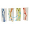 UMIDIFICATORE CERAMICA RETTANGOLARE CON DECORO FLOREALE - mm 75x38x190h. - blu