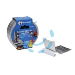NASTRO ADESIVO ISOLANTE IN FIBRA DI VETRO + ALLUMINIO ALTE TEMPERATURE - mm.50 x 3 mt.