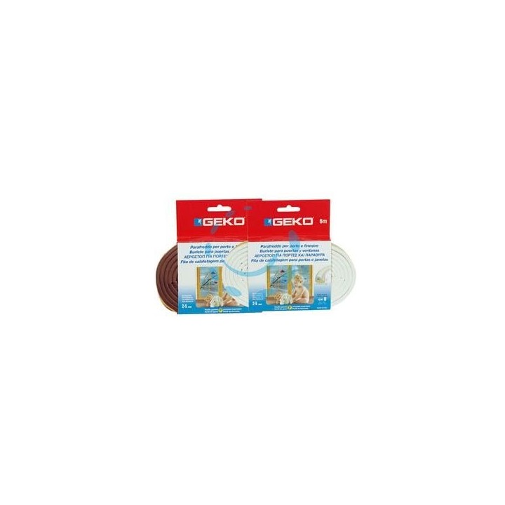 PARAFREDDO IN GOMMA PROFILO "P" - mm.9h. rotolo da mt.6 colore bianco