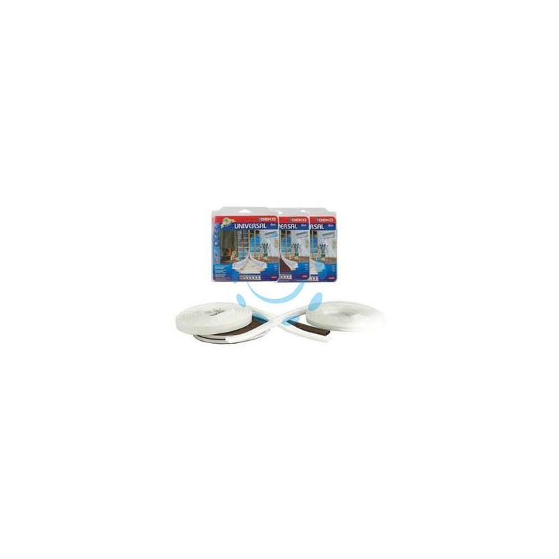 PARAFREDDO IN SILICONE PROFILO TUBOLARE - mm.9h. spess.da mm.1 a 7 rotolo mt.6 bianco