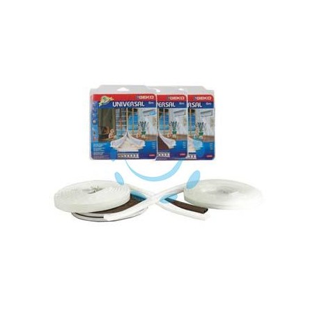 PARAFREDDO IN SILICONE PROFILO TUBOLARE - mm.9h. spess.da mm.1 a 7 rotolo mt.6 bianco