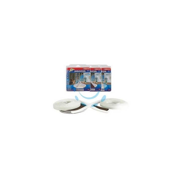 PARAFREDDO IN SILICONE PROFILO TUBOLARE - mm.9h. spess.da mm.1 a 7 rotolo mt.6 bianco