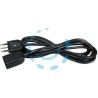 PROLUNGA ELETTRICA LINEARE 3X0,75 NERA - mt.3 