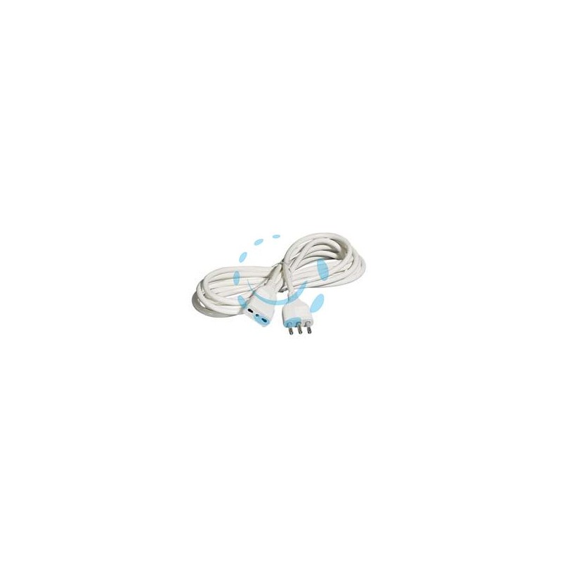 PROLUNGA ELETTRICA LINEARE 3X0,75 BIANCA - mt.5 