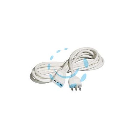 PROLUNGA ELETTRICA LINEARE 3X0,75 BIANCA - mt.5 