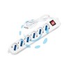 MULTIPRESA LINEARE 6 POSTI CON SCHUKO E CON INTERRUTTORE 
