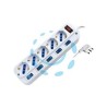 MULTIPRESA 5 POSTI CON SCHUKO CON INTERRUTTORE GENERALE + 5 BIPASSO 