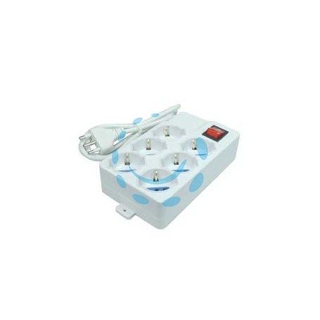 MULTIPRESA 6 POSTI CON SCHUKO E CON INTERRUTTORE 
