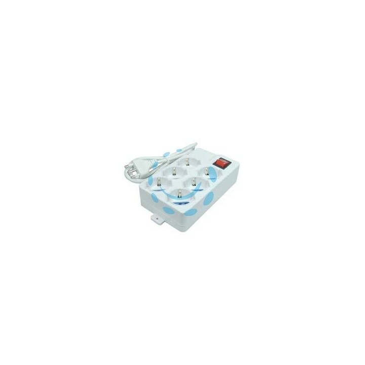 MULTIPRESA 6 POSTI CON SCHUKO E CON INTERRUTTORE 