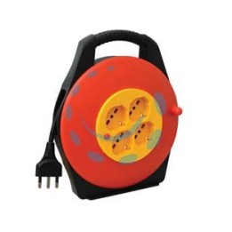 AVVOLGICAVO ELETTRICO 4 PRESE SCHUKO BIPASSO MT.10 - mt.10 