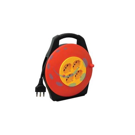 AVVOLGICAVO ELETTRICO 4 PRESE SCHUKO BIPASSO MT.10 - mt.10 