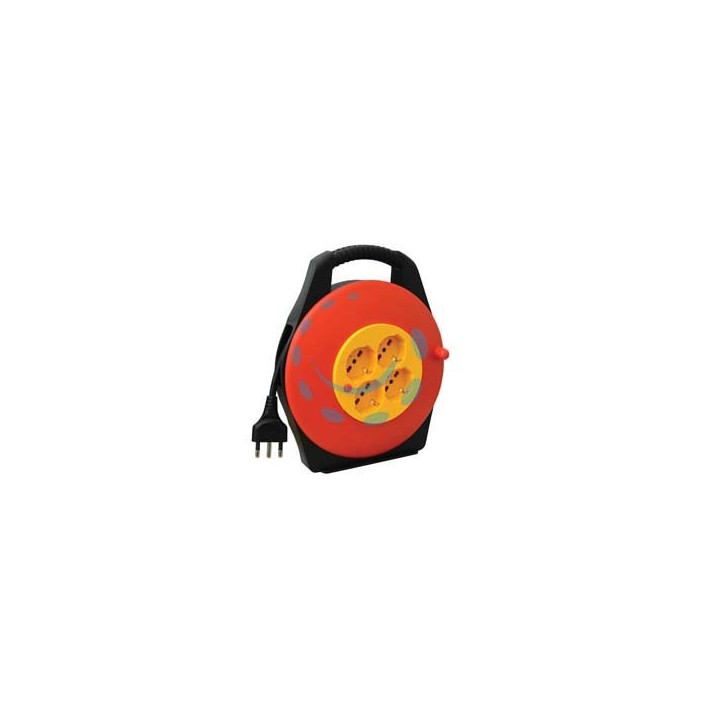 AVVOLGICAVO ELETTRICO 4 PRESE SCHUKO BIPASSO MT.10 - mt.10 