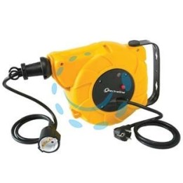 AVVOLGICAVO ELETTRICO AUTOMATICO FISSAGGIO A PARETE - prolunga mt.8 + cavo mt.2 H05VV-F sezione 3G1,5