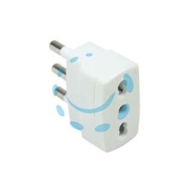 ADATTATORE RIDUZIONE 2P+T BIANCA - spina 16A e presa 10/16A bianca