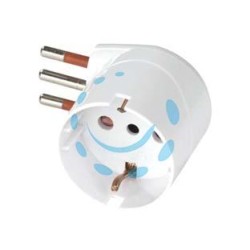 ADATTATORE SALVASPAZIO SCHUKO 90° 2P+T BIANCO - 10A