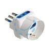 ADATTATORE TRIPLO 2P+T CON SCHUKO BIANCO - spina 16A e prese 10/16A bianco