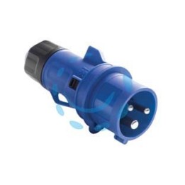 SPINA INDUSTRIALE VOLANTE BLU 2P+T CEE IP44 -16A colore blu