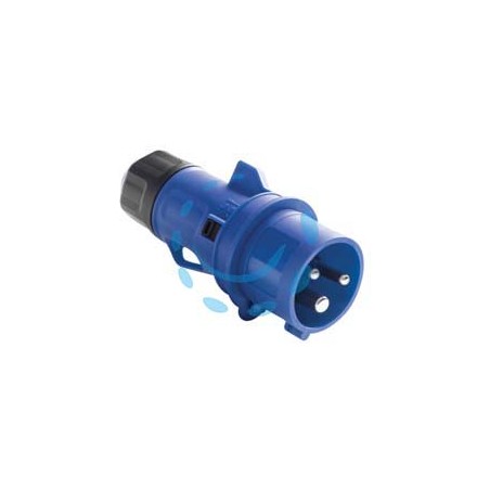 SPINA INDUSTRIALE VOLANTE BLU 2P+T CEE IP44 -16A colore blu