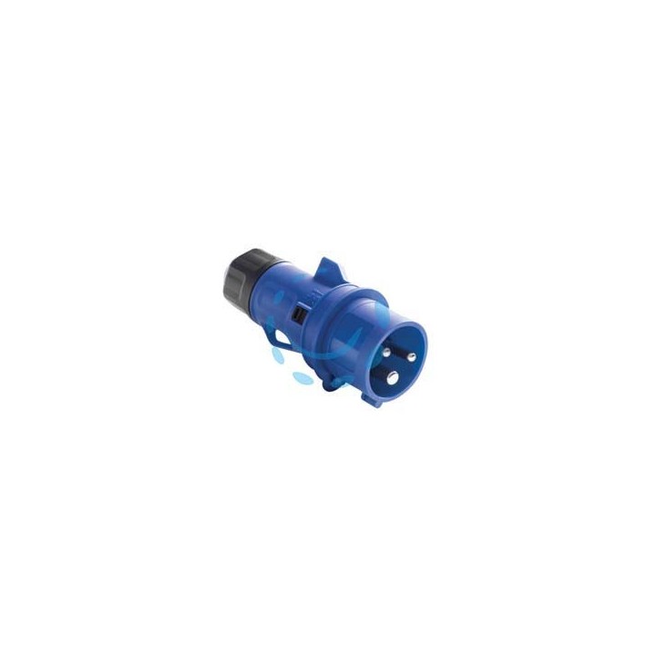 SPINA INDUSTRIALE VOLANTE BLU 2P+T CEE IP44 -16A colore blu
