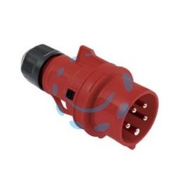 SPINA INDUSTRIALE VOLANTE ROSSA 3P+E CEE IP44 -16A colore rosso
