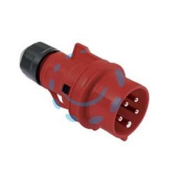 SPINA INDUSTRIALE VOLANTE ROSSA 3P+E CEE IP44 -16A colore rosso