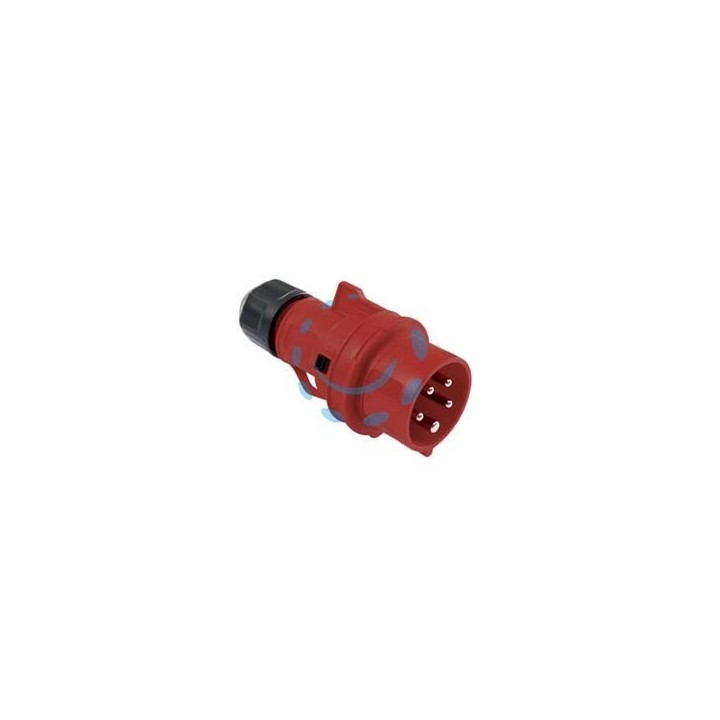 SPINA INDUSTRIALE VOLANTE ROSSA 3P+E CEE IP44 -16A colore rosso