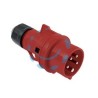SPINA INDUSTRIALE VOLANTE ROSSA 3P+E CEE IP44 -16A colore rosso