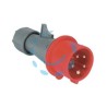SPINA INDUSTRIALE VOLANTE ROSSA 3P+N+E CEE IP44 -16A colore rosso