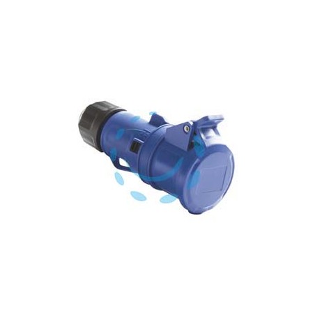 PRESA INDUSTRIALE VOLANTE BLU 2P+T CEE IP44 -16A colore blu