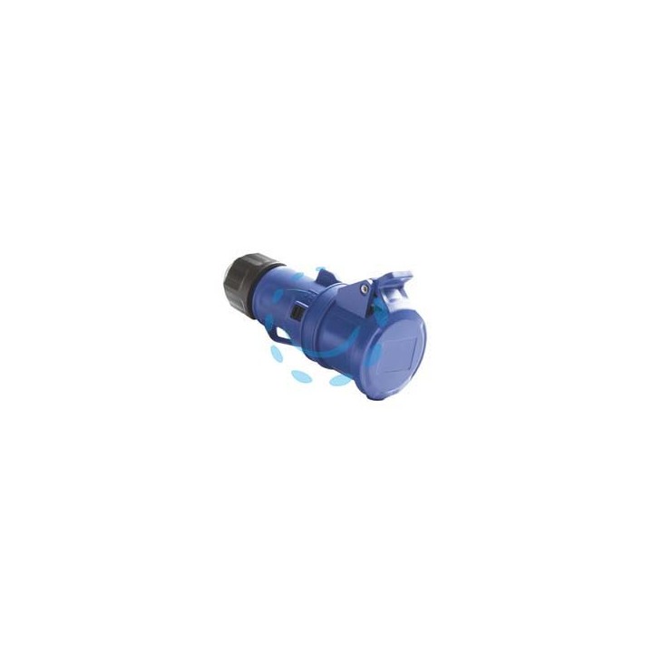 PRESA INDUSTRIALE VOLANTE BLU 2P+T CEE IP44 -16A colore blu