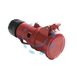 PRESA INDUSTRIALE VOLANTE ROSSA 3P+T CEE IP44 -16A colore rosso