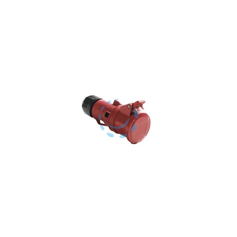 PRESA INDUSTRIALE VOLANTE ROSSA 3P+T CEE IP44 -16A colore rosso