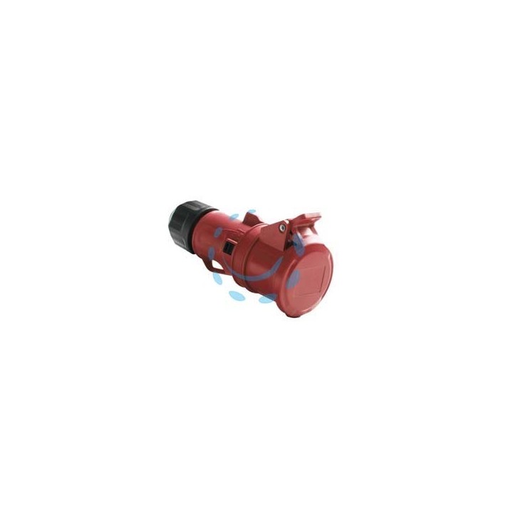 PRESA INDUSTRIALE VOLANTE ROSSA 3P+T CEE IP44 -16A colore rosso