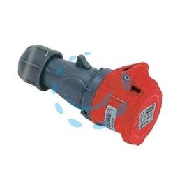 PRESA INDUSTRIALE VOLANTE ROSSA 3P+T+N CEE IP44 -16A colore rosso