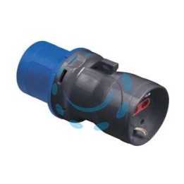 ADATTATORE INDUSTRIALE C/ SPINA CEE E PRESA SCHUKO 10/16A BIPASSO IP44 - 16A colore blu