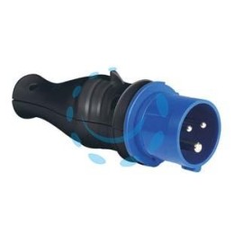 ADATTATORE INDUSTRIALE 16A PER SPINA SCHUKO IP44 - 16A colore blu