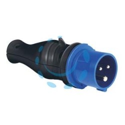 ADATTATORE INDUSTRIALE 16A PER SPINA SCHUKO IP44 - 16A colore blu
