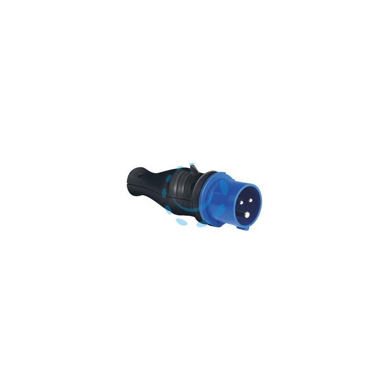 ADATTATORE INDUSTRIALE 16A PER SPINA SCHUKO IP44 - 16A colore blu
