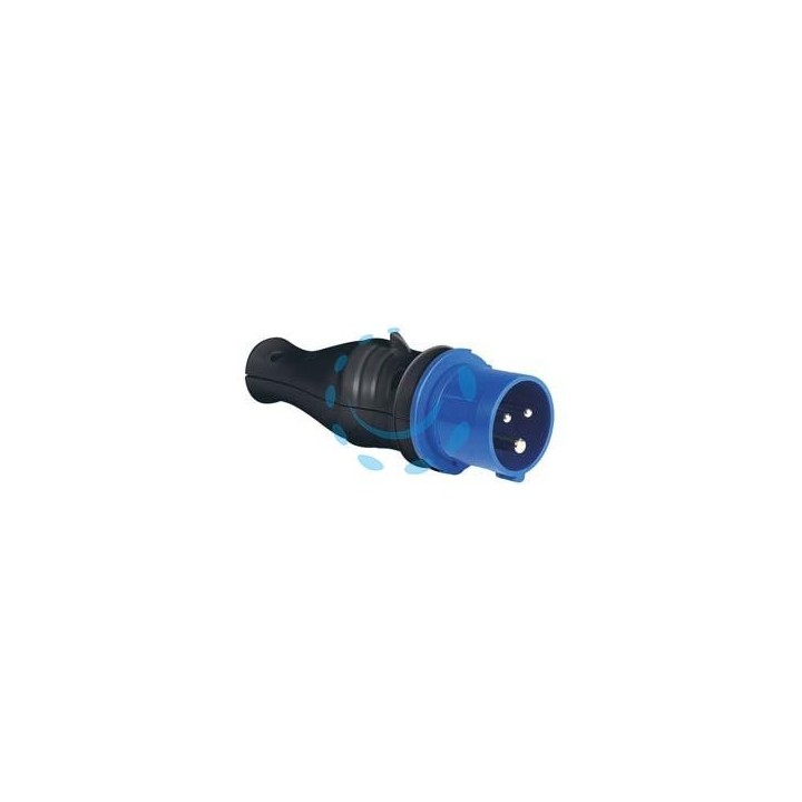 ADATTATORE INDUSTRIALE 16A PER SPINA SCHUKO IP44 - 16A colore blu