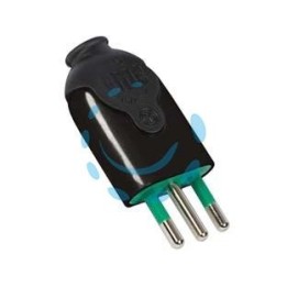 SPINA DRITTA 2 POLI + TERRA 10A NERA - nera 80011