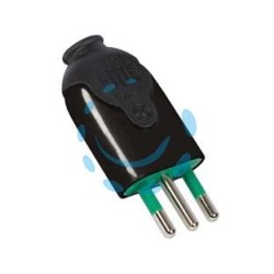 SPINA DRITTA 2 POLI + TERRA 10A NERA - nera 80011
