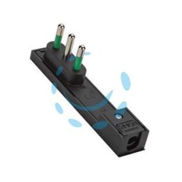 SPINA CLOCK A SQUADRA ITALIANA 2 POLI + TERRA - nera 10A 80081
