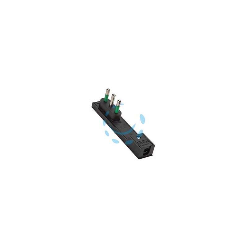 SPINA CLOCK A SQUADRA ITALIANA 2 POLI + TERRA - nera 10A 80081