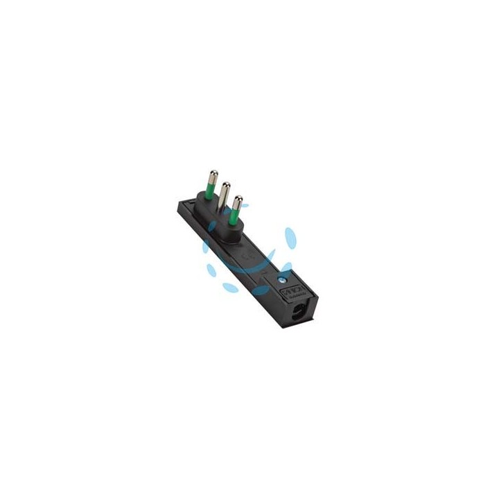 SPINA CLOCK A SQUADRA ITALIANA 2 POLI + TERRA - nera 10A 80081