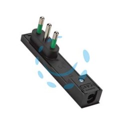 SPINA CLOCK A SQUADRA ITALIANA 2 POLI + TERRA - nera 16A 80091