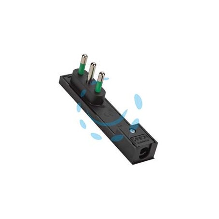 SPINA CLOCK A SQUADRA ITALIANA 2 POLI + TERRA - nera 16A 80091