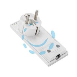 SPINA CLOCK SALVA SPAZIO SCHUKO 2 POLI + TERRA - bianca 16A 80150