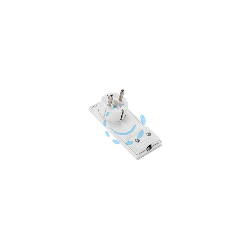 SPINA CLOCK SALVA SPAZIO SCHUKO 2 POLI + TERRA - bianca 16A 80150